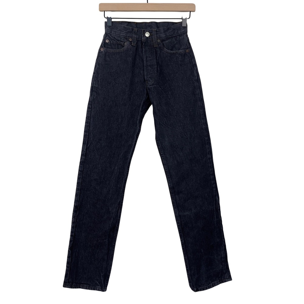 Vintage Levi's 501xx Jeans 80s‎ Black Straight Leg Made in USA 26x32 (24x32)